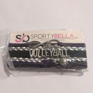 Elegant Purple and Silver Adjustable Slider Bracelet‎ with Intricate Design